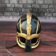 Knight Viking Vendel Helmet Medieval Helmet SCA Lerp Costume Black Finish Helmet