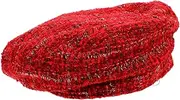 [MOBUTOFU] Vintage Beret Beret Hat Beanie Hat with Visor Christmas Costume Hat Vintage Plaid Beret French Hats for Women Bowknot Beret Hat Newsboy Cap for Men Knit Caps for Women Red