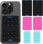 6 Pcs Suction Phone Case Mount,Suction Phone Card Holder Mount,Phone Wallet Phone Sticky Grip,Double Sided Suction Phone case,Compatible with iPhone and Android Phone case Accessories