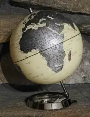 Drexel Heritage World Globe Off White & Silver with Chrome Base New With Tags