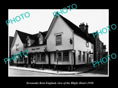 OLD 8x6 HISTORIC PHOTO SEVENOAKS KENT ENGLAND THE BLIGHS HOTEL c1950