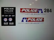 City of Allen Texas Police Patrol Vehicle Decals 1:64 two for one money