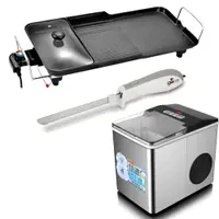 在飛比找PChome24h購物優惠-(露營必備) 日本歐森電烤盤+電動料理刀+義大利製冰機