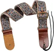 yuksok Ukulele Strap Guitar Back Straps Adjustable Shoulder Belt Lightweight for Ukulele Concert 4 String Instruments Accessories, Brown