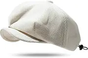 [Clakllie] Men's Newsboy Cap Flat Cap with Peak Shelby Hat Baker Boy Hat Peaked Caps Beret Cap Gatsby Cap Newsboy Driving Cabbie ​Cap Beret Hat