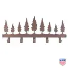 Rustic Wall-Mounted Coat Rack with Pine Tree Design – Durable Metal Hooks for En