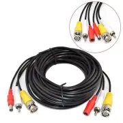 5M,10M,15M,20M,66FT,30M Video Audio 12V Power DVR CCTV Camera RCA BNC Cable Lead