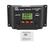 12V/24V Lcd Solar Charge Controller Dual Usb Output Battery Regulator For Home Industry Business Using20A Rated Charging/Discharge