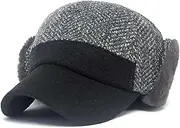 [BESTORI] Men's Newsboy Caps Herringbone Tweed Ivy Flat Cap Adjustable Hunting Cap