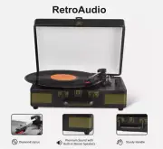 Record Player Turntable Portable Suitcase Vinyl Record Player Wireless Audio