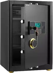 Safe Box, LAOMOR Security 3.08 Cubic Feet Safe w/ Digital Keypad and Key Lock, 3