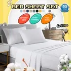 2200TC Egyptian Cotton Ultra Soft Flat Fitted Sheet Set Single/Double/Queen/King