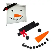 16Pcs Christmas Snowman Face Stickers Christmas DIY Sticker Set for Wall Door Garage Window Decoration