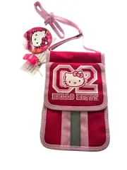 Vtg 2002 Hello Kitty Pink Canvas Crossbody Purse Bag Girls Collectible Whistle