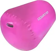 Powertrain Inflatable Air Exercise Roller Gymnastics Gym Barrel 120 x 75cm Pink