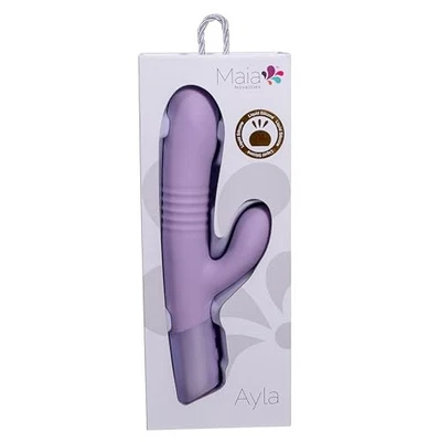 AYLA Liquid Silicone Rechargeable Dual Motor Thrusting Rabbit Vibrator