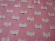 Flannelette Fitted Foxes Pink Cot Sheet Handmade