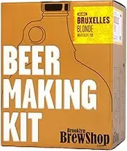 Brooklyn Brew Shop Bruxelles Blonde Beer Making Kit: All-Grain Starter Set with Reusable Glass Fermenter, Brew Equipment, Ingredients (Malted Barley, Hops, Yeast) Perfect to Brew Craft Beer at Home