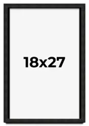 18x27 Shadow Box Black Rustic Barnwood Display Frame | 1.125 Inch Deep | 0.875