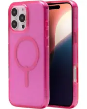 ZAGG Milan Snap Case for iPhone 16 Pro Max – Pink Glitter MagSafe Compatible ...