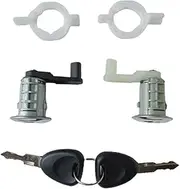 STGTZPLPDU Left+Right Car Door Lock Barrel Cylinder with 2 Key Fit for Renault Megane Scenic Clio Master OE 7701468981 7701468982 Door Lock