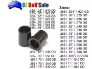 12pcs .355" Taper Tip Premium Golf Club Iron Ferrule Ferrules - 29 Sizes - Black