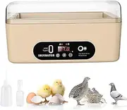 Chicken Egg Incubator, Automatic Egg Hatching Incubator, 4-6 Mini Digital Poultry Hatcher, with Automatic Egg Turning Temperature Control Humidity Display for Hatching Chicken Quail Duck Bird Eggs