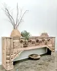 Reclaimed Indian Antique Hand Carved Timber Ethnic Console Boho Hall Table