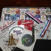 Disney Junk Journal Supplies Vintage Peter Pan Ephemera Fabric Ribbon Book pgs B