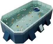 XUDREZ Foldable Swimming Pool Above Ground Garden Big Pools Outdoor Rectangular Pool Oversized Family Paddling Pool for Adults Outdoor Backyard Summer Water Party 10FT