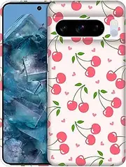 SuzaCase Back Case for Google Pixel 8 pro 5G, Google Pixel 8 pro 5G Case - Stylish Cherry Pink Pattern Design Printed Cute, Sleek Durable Hardshell Protective Phone Case/Cover for Pixel 8 pro