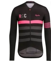 BNWT BLACK RAPHA PRO TEAM RCC MIDWEIGHT LONG SLEEVE CYCLING JERSEY MEDIUM RARE!