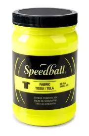 Speedball 045753 Fluorescent Screen Printing Ink 32 fl. oz. Yellow