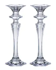Barski Set of 2 Crystalline 12in Candlesticks