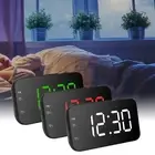 LED Digital Alarm Clock Portable Desk Clock W/Snooze For Bedroom Home AA