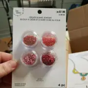 Create and Bake Jewelry 4 Mixers Reds Rose lot of 4 free shipping