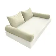|SLIPCOVER ONLY| S4 Outdoor Bolster Backrest Pillow Covers Same Piped Crib AD005