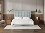 My Style Buttoned Headboard & Standard Base - King / Duckegg / Slimline Base
