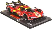Ferrari 499P car n. 50 Fuoco-Molina-Nielsen with Display Case in 1:18 scale