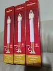 3 Electric Window Candle Light Glass Bulb Dusk To Dawn Sensor Light brass base