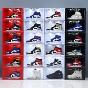 LED Shoe Storage Box Collection Crate Stackable Sneakers Organizer-Voice Control