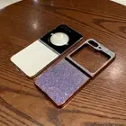 For Samsung Galaxy Z Flip6 Flip5 Flip4 Flip3 Glitter Plating Hard PC Case Cover