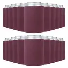 100Pcs 10oz Blank Beer Can Cooler Sleeves Bulk Collapsible Soda Bottles Burgundy