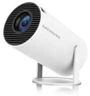 Mini Projector, Support 4K 1080P Portable Projector with Dual Band WIFI6 White