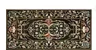 6'x3' Coffee dining Table Top for Home Decor Inlay Work Black Marble Side Table