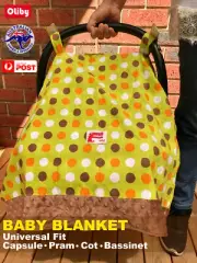 OLiby Baby Bassinet Minky Blanket Stroller Pram Cot Basket canopies sun cover