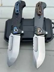 8'' New Fast Opening M390 Blade TC4 titanium Handle Tactics Folding Knife VTF106