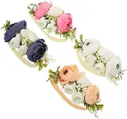 [SAFIGLE] 4pcs Children's Nylon Headband Headbands for Newborn Hairband Girl Headband Headband Elastic Hair Ties Hair Decor Floral Headband Bows Fabric