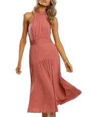 Pasduchas 14 NWT RRP $279 Eventide Midi Blush Polka Dots