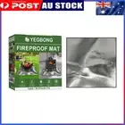 100cmx100cm Fireproof Mat Heat Resistant Griddle BBQ Mat 3 Layers for Deck Patio